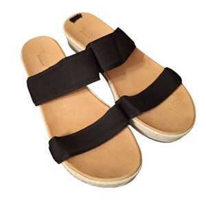 Dr. Scholls Frazzle  Black Comfy Slides Sandals Ladies 8 Resortwear Minimalist